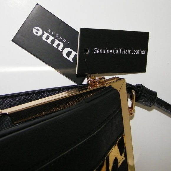 Dune London  Calf Hair Leather Bag. Black - Picture 2 of 4